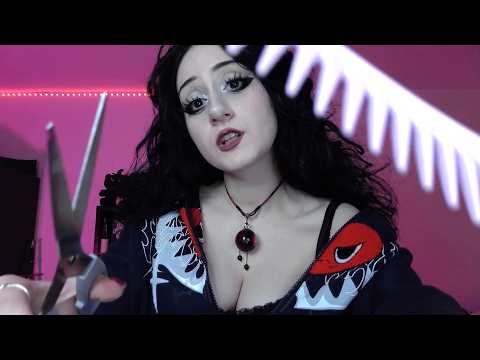 ASMR ✞ Awkward girl cuts your hair (oh no)