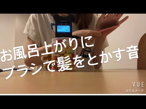 ASMR ブラシで髪をとかす音