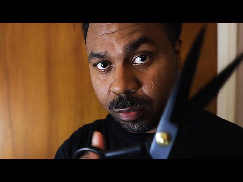 ASMR | Hair Cutting with BIG Scissors | REAL HAIR | Combing | Barber Jones