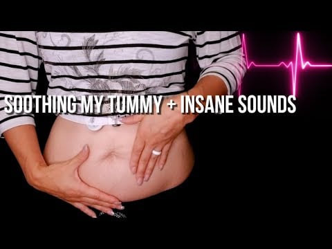 Soothing My Tummy After Yummy Chicken + Insane Tummy Sounds & Daily Heartbeat [ASMR]