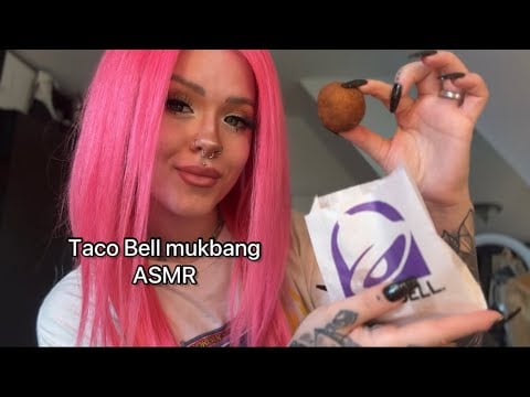 ASMR || MY FIRST MUKBANG! Taco Bell (eating / mouth sounds )