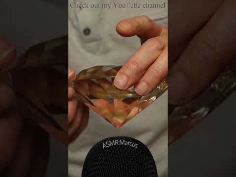 ASMR Gentle finger taps on a huge diamond #short