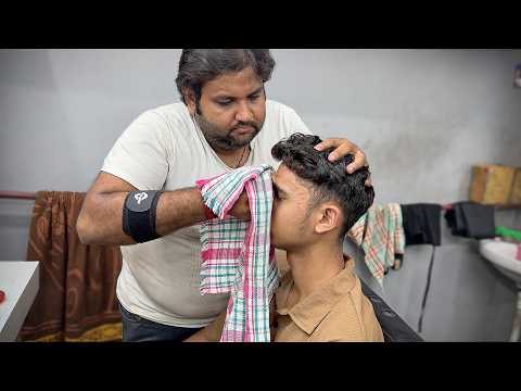 Shamboo Barber Head Massage With RELAXING Ear Cleaning | Skin, Hair Crack | ASMR Gautam