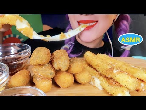 ASMR 모짜렐라 치즈스틱, 할리피뇨 파퍼 먹방|MOZZARELLA STICKS, JALAPENO POPPPERS eating sound CURIE. ASMR