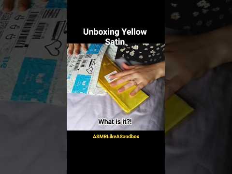 Unboxing Yellow #Satin #Gloves #ASMR
