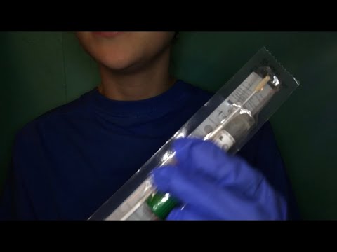 ASMR nurse roleplay strep test and sinus check