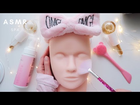 ASMR spa skincare on mannequin roleplay | no talking | ASMR SUOMI - SPA hoito | kauneushoitola