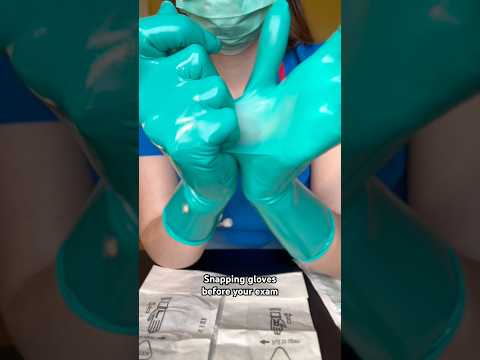 Snapping gloves before your exam..  #medicalexam #nurse #glovesounds