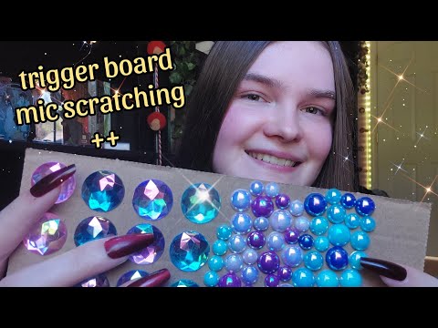 Fast Scratching and Tapping + New Trigger Board (no talking) ASMR