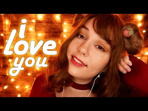 ASMR 💛 "I Love You", "It's Okay", "Shhh" + Hugging You + Face Touching 💛