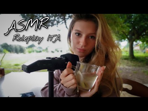 ASMR Roleplay ITA 🇮🇹 Merenda Insieme alla tua Amica 🍪 Eating & Rain Sounds 🌧