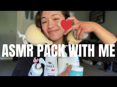 ASMR Pack With Me - ✈️ Toiletries