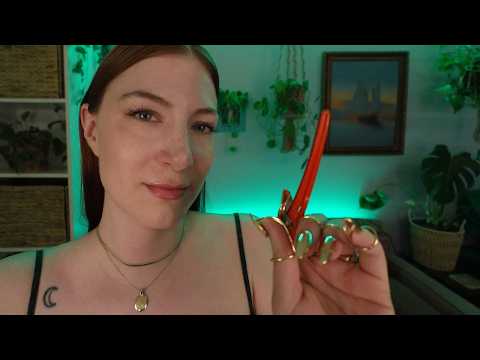 ASMR 🌧️ You Fell Asleep So I'm Pampering You 🌙 Face Touching, Hair Clipping, Layered Sounds