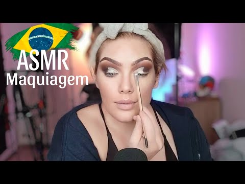 ASMR RELAXE COMIGO FAZENDO A MAQUIAGEM | Look estilo 2016 [arrepios e soninho 💤]