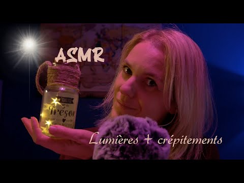 ASMR FR 🌟 Lumières, crépitements, tapping et chuchotements pour te détendre