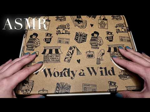 ASMR Subscription Box Unboxing 📦 Whispering, Cardboard Tapping & Scratching, Fabric, Book Sounds
