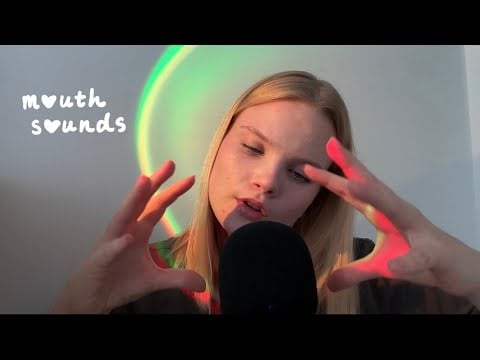 ASMR tingly mouth sounds & hand movements 💘