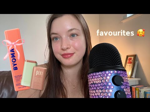 ASMR June Favourites • Whispered Ramble (beauty, skincare, activities)🧸💗