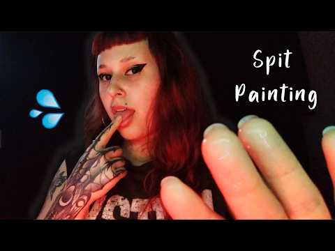 ASMR 💦 Banho de Gato Lento e Molhado (Spit Painting)