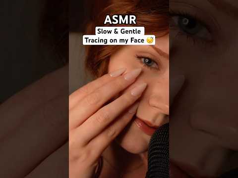Slow Tracing on my own Face 🥰 FULL ASMR 👆mouth sounds