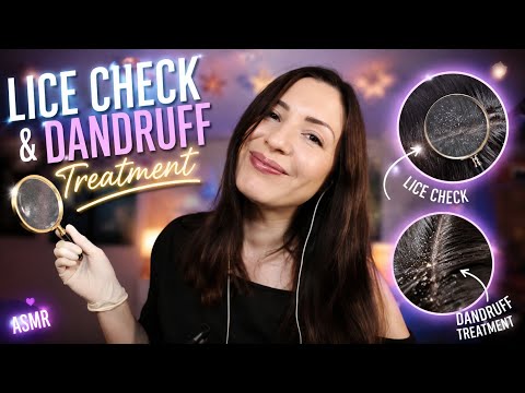 ASMR Lice Check ✔️ & Scalp Scratching | Dandruff Treatment For Sleeping 😴 