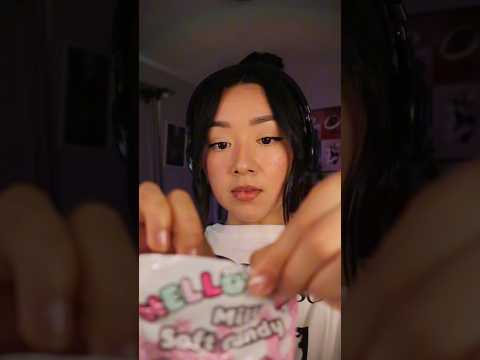 ASMR trying this Hello Kitty candy for the first time 🍬 #asmr #asmrsounds #candyasmr #hellokitty