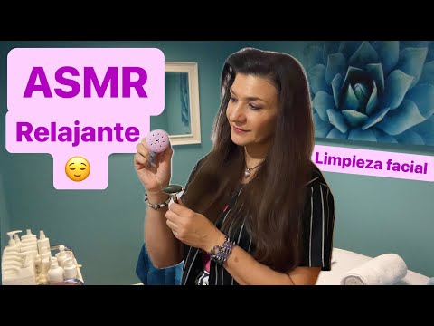 ASMR 💞 ROLEPLAY SPA 💞 Limpieza profunda facial con exfoliación, súper relajante 😊😴 🔊🎧