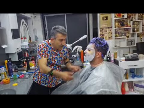 ASMR GROOM SHAVE MANUAL MASSAGE THERAPY. RELAXING HAIR AND BRAVE CUTTING WITH ZAZA MACİNE