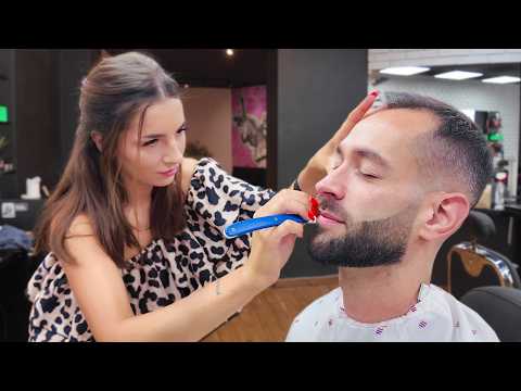 No-Talking IMPECCABLE Barbering Masterclass With Polish Barber Nadia [ASMR] – Poznań 🇵🇱