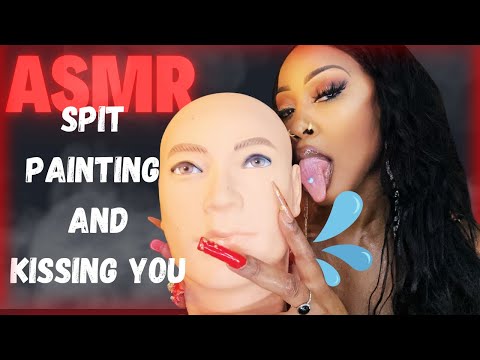 ASMR Spit Painting And Kissing You | Thank You To My Subscribers