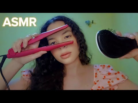 ASMR: PENTEANDO e fazendo CHAPINHA no seu CABELO enquanto DORME 💆‍♂️