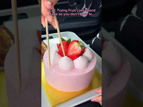 Trying Fruit Love Island Cake so you don’t have to… #food #eating #mukbang #dessert