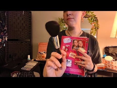 ASMR Makeup Sampling & Checkout Counter | Brushing, Rummaging, Page Turning, Typing