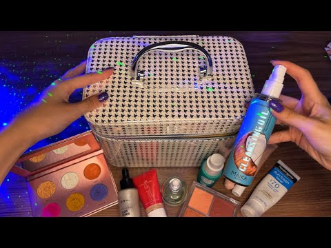 ASMR- ARRUMANDO MINHA MALETA DE MAQUIAGEM 💄 (minhas makes favoritas)