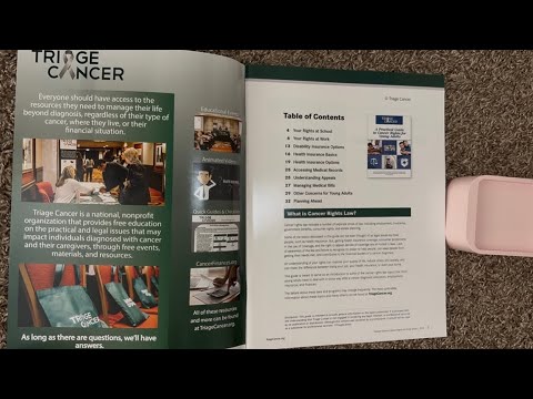 ASMR Flipping Through A Practical Guide To Cancer Rights For Young Adults | (No Talking)
