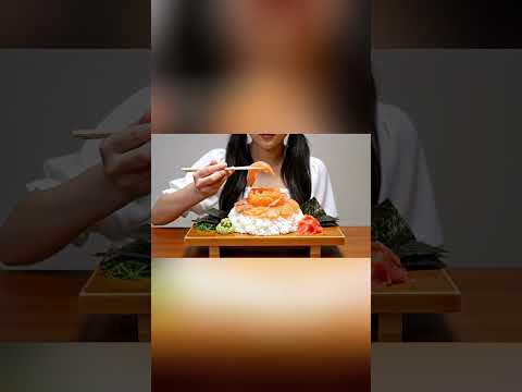 sushi plate ASMR #asmrvideo #eatingsounds #mukbang