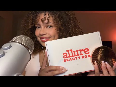 ASMR october allure beauty box unboxing ❤️
