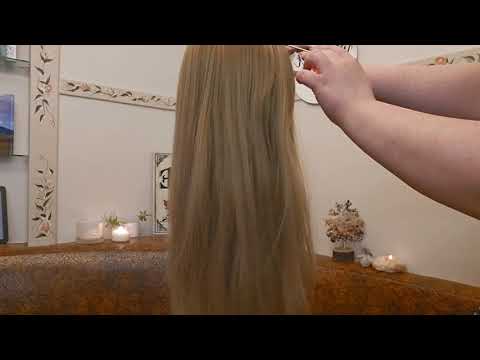 🌿 ASMR Relaxation Session - Hair Brushing and Hair Parting + Sectioning w/ Fan Sounds 🌿