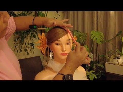 Makeup & Hair ASMR Cute Hairstyle, Hairstyling, Fixing Perfectionist, Finishing Touches, whispering 