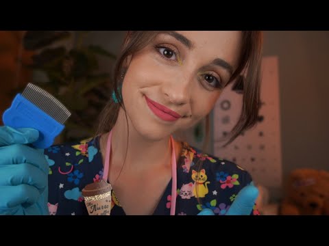 ASMR | School Nurse Exam & Lice Check