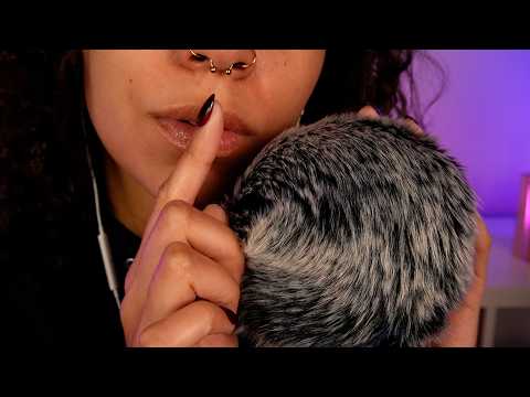 2.5 HOURS | MOUTH SOUNDS & Inaudible Whispers (gentle asmr on the fluffy mic) 😴