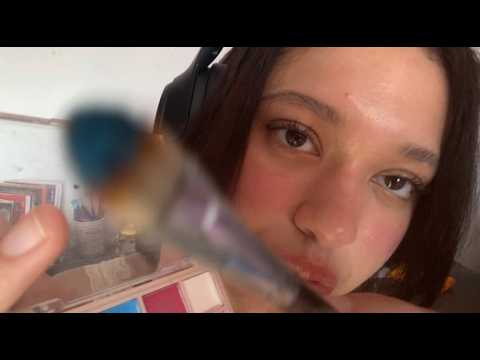 ASMR⚠️ para quem precisa dormir ou só de companhia (te maquiando delicadamente)