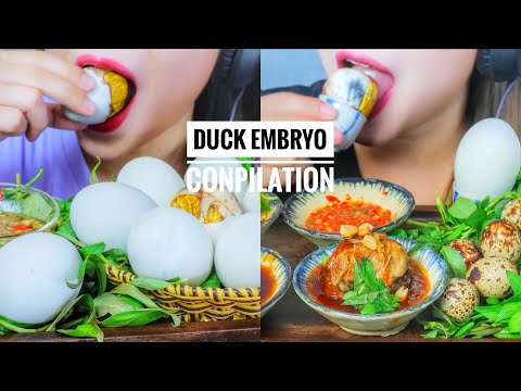 ASMR EATING DUCK EMBRYO COMPILATION EATING SOUNDS | LINH-ASMR