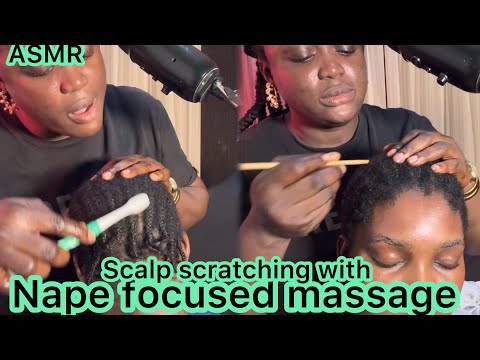 ASMR ✨this whisper and gum nape focused hair massage and scalp scratching will make you sleep in sec