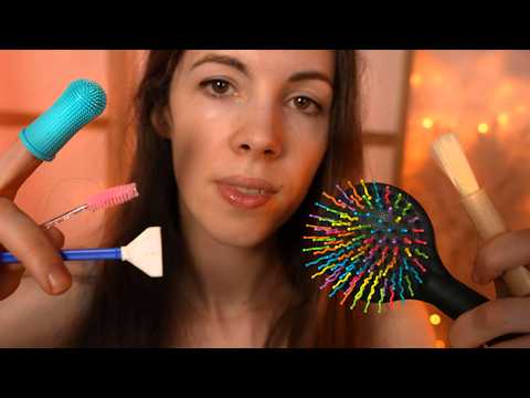 ASMR Brushing Your Ears, Hair & Face