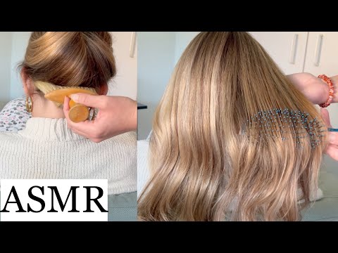 ASMR | SLEEP GUARANTEED HAIR PLAY, beautiful hair, scratching & brushing sounds ☁️🌛 (no talking)