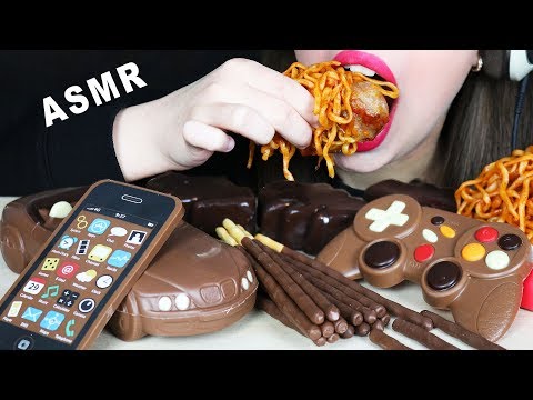 ASMR EDIBLE BMW CAR, IPHONE, GAMEPAD & SAMYANG FIRE NOODLES *Wraps* (Eating Sounds) 먹방