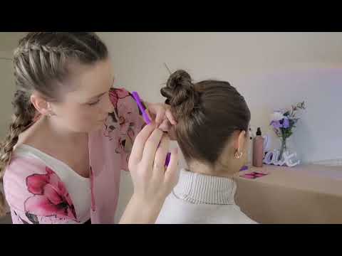 ASMR Perfectionist Clean Girl Slick Back High Ponytail With Hair Wax & Mini Combing 