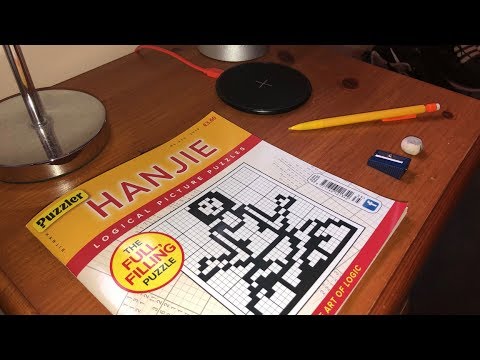 [ASMR] Hanjie Puzzle Solving (Mouth Sounds, Whispering, Pencil Sounds)