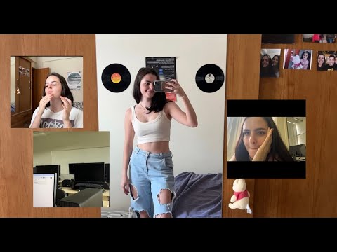 ASMR arrume-se comigo/vlog para faculdade